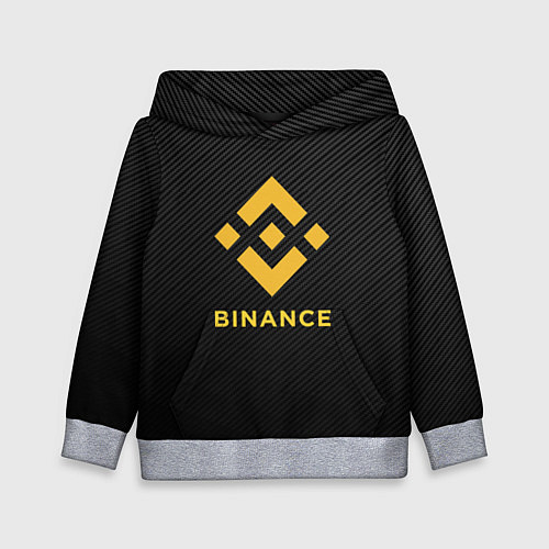 Детская толстовка БИНАНС ЛОГО CARBON BINANCE LOGO / 3D-Меланж – фото 1