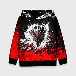 Толстовка-худи детская Берсерк: Брызги красок, цвет: 3D-черный