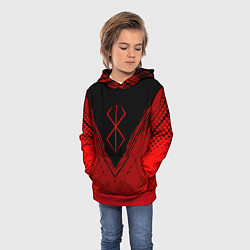 Толстовка-худи детская Berserk - Берсерк, цвет: 3D-красный — фото 2