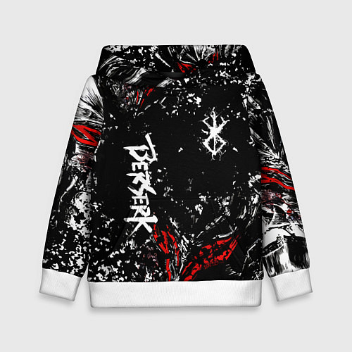 Детская толстовка Берсерк Черная маска / 3D-Белый – фото 1