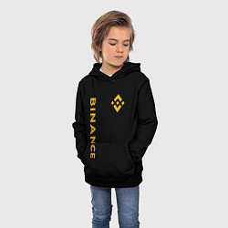 Толстовка-худи детская БИНАНС ЛОГО КАРБОН BINANCE LOGO, цвет: 3D-черный — фото 2