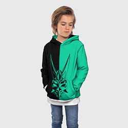 Толстовка-худи детская СПЛИТ МАСКА СЯО, цвет: 3D-белый — фото 2