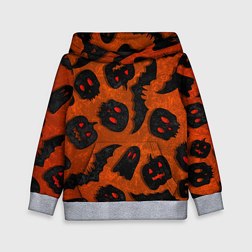 Детская толстовка Halloween print / 3D-Меланж – фото 1