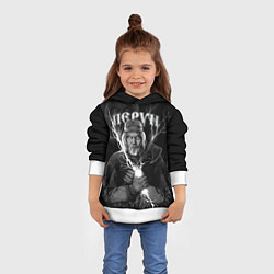 Толстовка-худи детская Перун Славянский бог, цвет: 3D-белый — фото 2