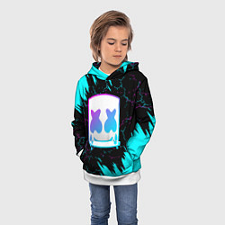 Толстовка-худи детская MARSHMELLO NEON: МАРШМЕЛЛО НЕОН, цвет: 3D-белый — фото 2