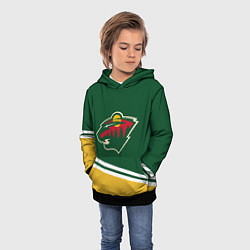 Толстовка-худи детская Minnesota Wild NHL, цвет: 3D-черный — фото 2