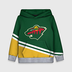 Толстовка-худи детская Minnesota Wild NHL, цвет: 3D-меланж