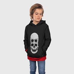 Толстовка-худи детская Terrible Skull, цвет: 3D-красный — фото 2