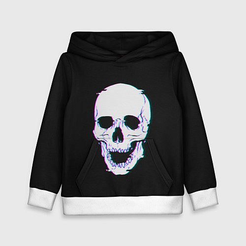 Детская толстовка Неоновый светящийся череп / 3D-Белый – фото 1
