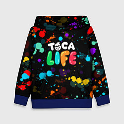 Толстовка-худи детская TOCA BOCA RAINBOW PAINTS ТОКА БОКА РАДУЖНЫЕ КРАСКИ, цвет: 3D-синий