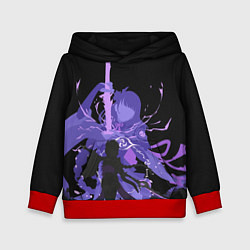 Толстовка-худи детская Genshin Impact Raiden, цвет: 3D-красный