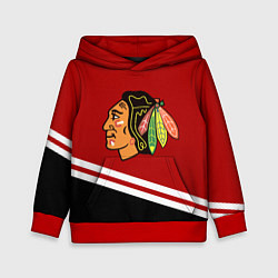 Толстовка-худи детская Chicago Blackhawks, NHL, цвет: 3D-красный