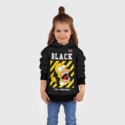 Толстовка-худи детская Симпсоны х ON BLACK, цвет: 3D-черный — фото 2