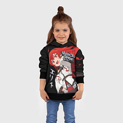 Толстовка-худи детская Реинкарнация безработного - Эрис Бореас Грейрат,, цвет: 3D-черный — фото 2