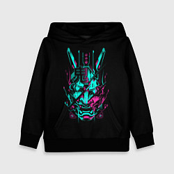 Толстовка-худи детская НЕОНОВЫЙ САМУРАЙ NEON RONIN NEON SAMURAI, цвет: 3D-черный