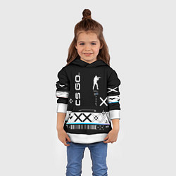 Толстовка-худи детская Поток информации СS:GO, цвет: 3D-белый — фото 2