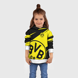 Толстовка-худи детская BORUSSIA BVB 09 LOGO, цвет: 3D-белый — фото 2