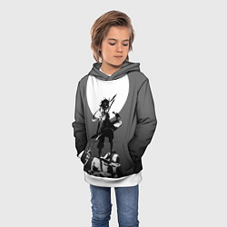 Толстовка-худи детская СЯО ОХОТНИК НА ДЕМОНОВ, цвет: 3D-белый — фото 2