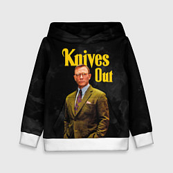 Толстовка-худи детская Достать ножи Knives Out, цвет: 3D-белый