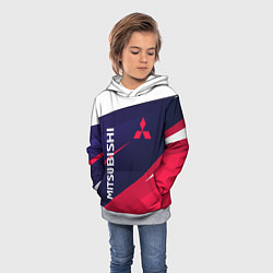 Толстовка-худи детская MITSUBISHI ТРИКОЛОР, цвет: 3D-меланж — фото 2