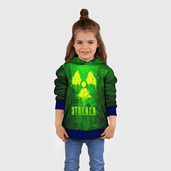 Толстовка-худи детская STALKER LOGO RADIATOIN NEON TOXIC, цвет: 3D-синий — фото 2