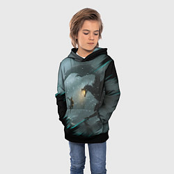 Толстовка-худи детская TES FUS RO DAH DRAGON, цвет: 3D-черный — фото 2