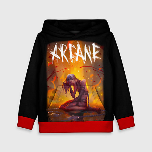 Детская толстовка Аркейн лига легенд пламя сериал / 3D-Красный – фото 1