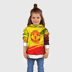 Толстовка-худи детская Manchester United Футбольный клуб, цвет: 3D-белый — фото 2
