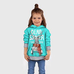 Толстовка-худи детская Олень в свитере с оленями, цвет: 3D-меланж — фото 2