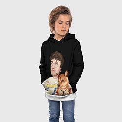 Толстовка-худи детская Бульвар Депо с пёсиком, цвет: 3D-белый — фото 2