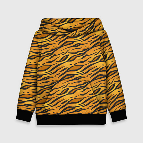 Детская толстовка Тигровый Окрас Tiger / 3D-Черный – фото 1
