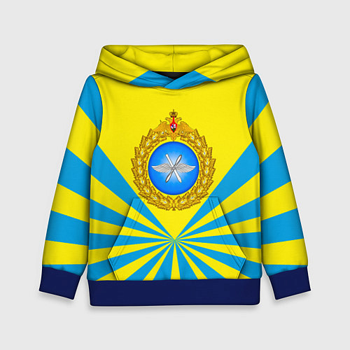 Детская толстовка Большая эмблема ВВС РФ / 3D-Синий – фото 1