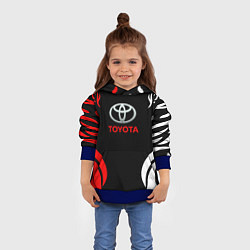 Толстовка-худи детская Автомобиль Toyota, цвет: 3D-синий — фото 2