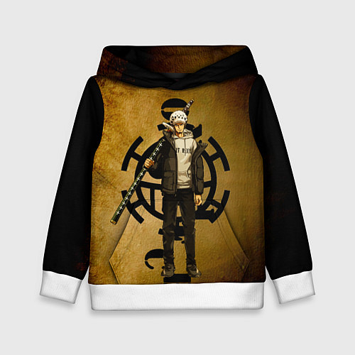 Детская толстовка Трафальгар Ло One Piece c нодати / 3D-Белый – фото 1