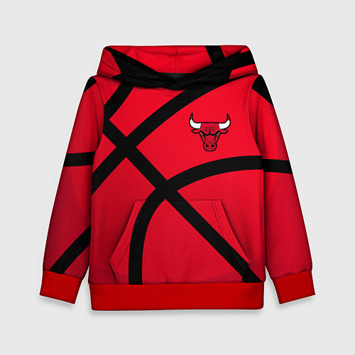 Детская толстовка Чикаго Буллз Chicago Bulls NBA / 3D-Красный – фото 1