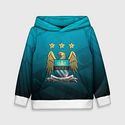 Толстовка-худи детская Manchester City Teal Themme, цвет: 3D-белый