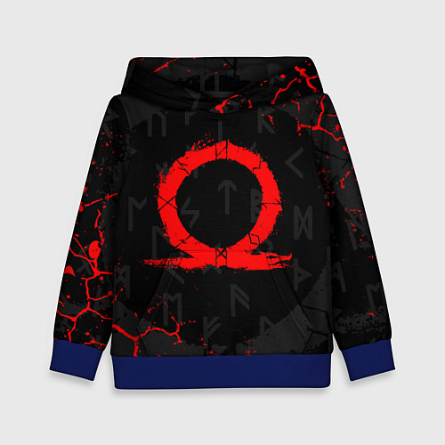 Детская толстовка GOD OF WAR CRATOS LOGO / 3D-Синий – фото 1
