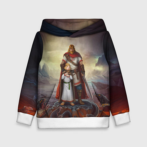 Детская толстовка Славянский Воин Защитник / 3D-Белый – фото 1