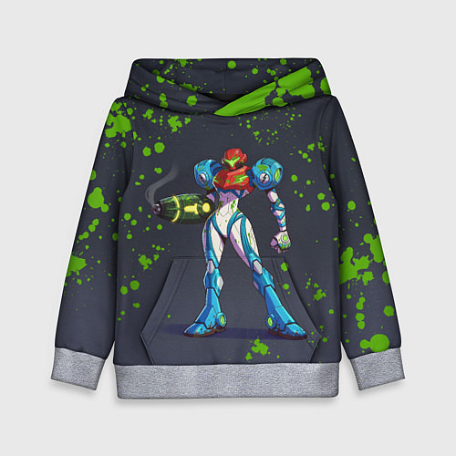 Детская толстовка Green Blood Metroid Dread / 3D-Меланж – фото 1