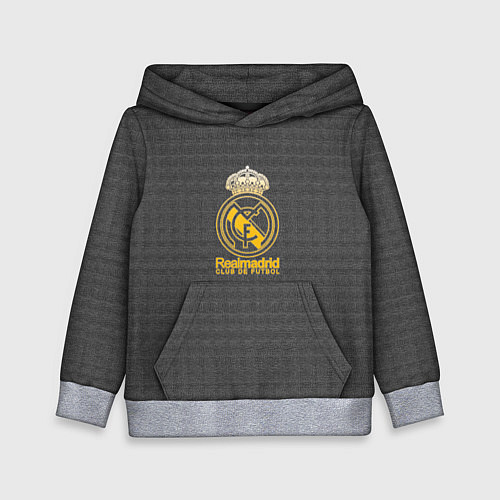 Детская толстовка Real Madrid graphite theme / 3D-Меланж – фото 1