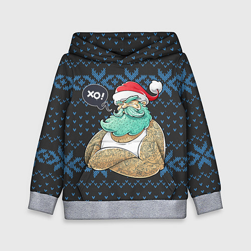 Детская толстовка BAD SANTA ПЛОХОЙ САНТА КЛАУС / 3D-Меланж – фото 1