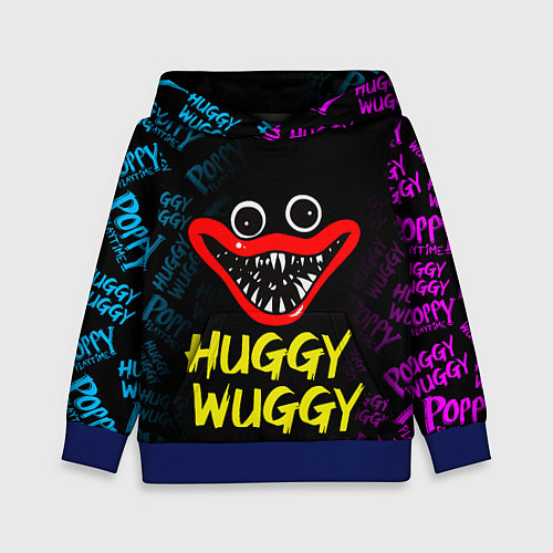 Детская толстовка POPPY PLAYTIME ПОППИ ПЛЕЙТАЙМ ХАГГИ ВАГГИ NEON НЕО / 3D-Синий – фото 1