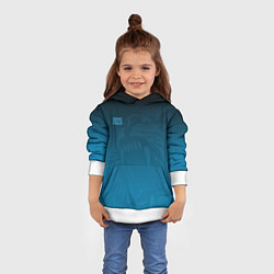 Толстовка-худи детская 1925 SPB Lion Dark Theme, цвет: 3D-белый — фото 2