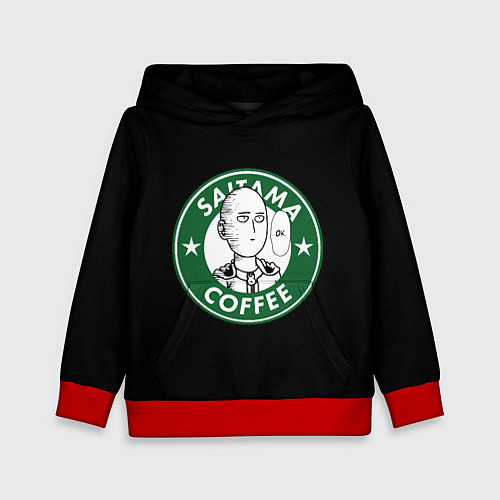 Детская толстовка ONE-PUNCH MAN OK COFFEE / 3D-Красный – фото 1