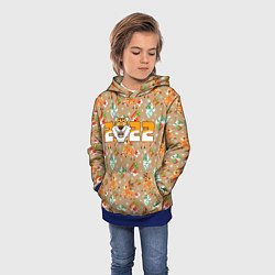 Толстовка-худи детская Новый год символ 2022 надпись, цвет: 3D-синий — фото 2