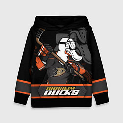 Толстовка-худи детская Анахайм Дакс, Anaheim Ducks, цвет: 3D-черный