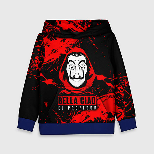 Детская толстовка БУМАЖНЫЙ ДОМ LA CASA DE PAPEL BELLA CIAO / 3D-Синий – фото 1