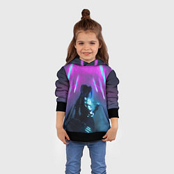 Толстовка-худи детская LEAGUE OF LEGENDS, ДЖИНКС, цвет: 3D-черный — фото 2
