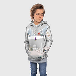 Толстовка-худи детская Нoвoгодние Праздники продолжаются 2022, цвет: 3D-меланж — фото 2