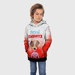 Толстовка-худи детская Пожелания от Шарика, цвет: 3D-черный — фото 2